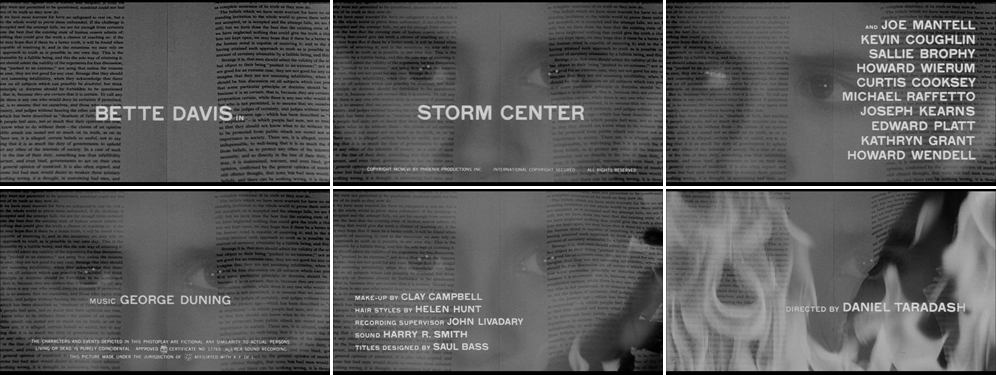 Storm center 1956 title sequence Storm center 1956 title sequence