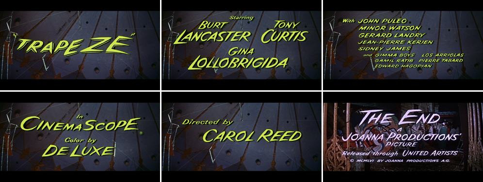 Trapeze 1956 title sequence Trapeze 1956 title sequence