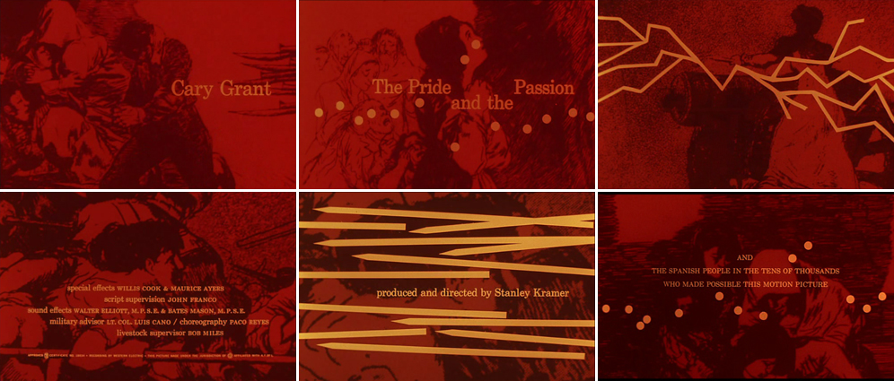 Saul Bass The pride and the passion 1957 title sequence Saul Bass The pride and the passion 1957 title sequence