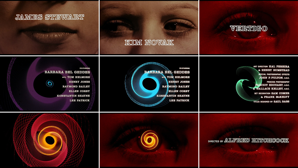 Saul Bass Vertigo 1958 title sequence Saul Bass Vertigo 1958 title sequence