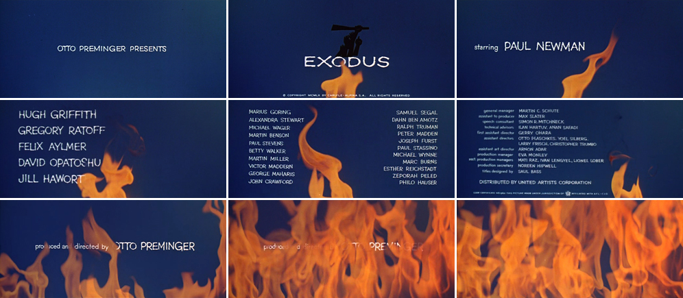 Saul Bass Exodus 1960 title sequence Saul Bass Exodus 1960 title sequence