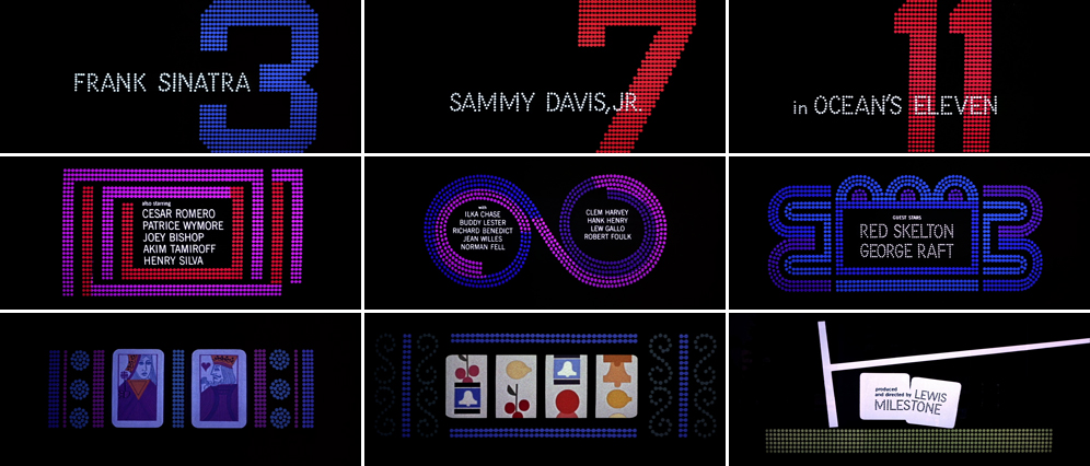 Saul Bass Ocean's eleven 1960 title sequence Saul Bass Ocean's eleven 1960 title sequence